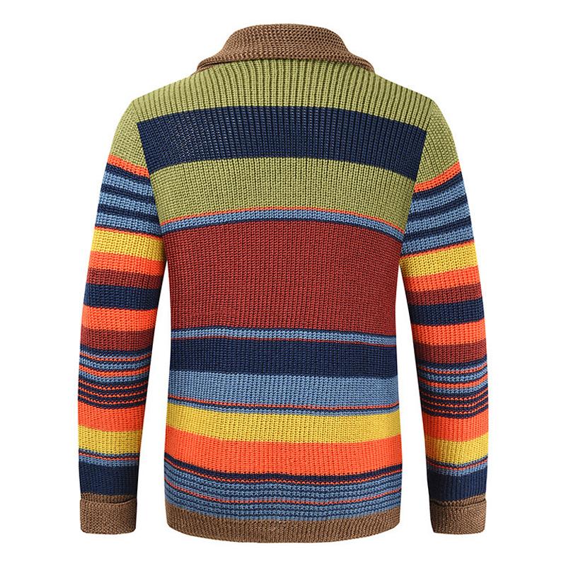 Gatsby Colorblock Lapel Sweater Jacket